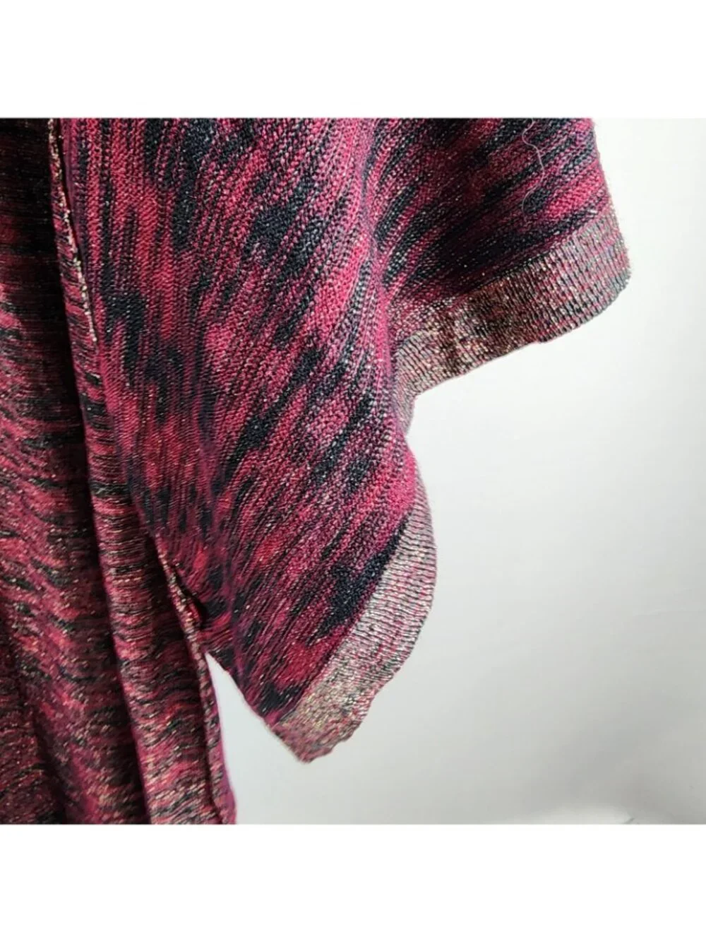 Catherines Tunic Cowl Neck Long Sleeve Black Burgundy Plus Size 2X 22/24W NWT